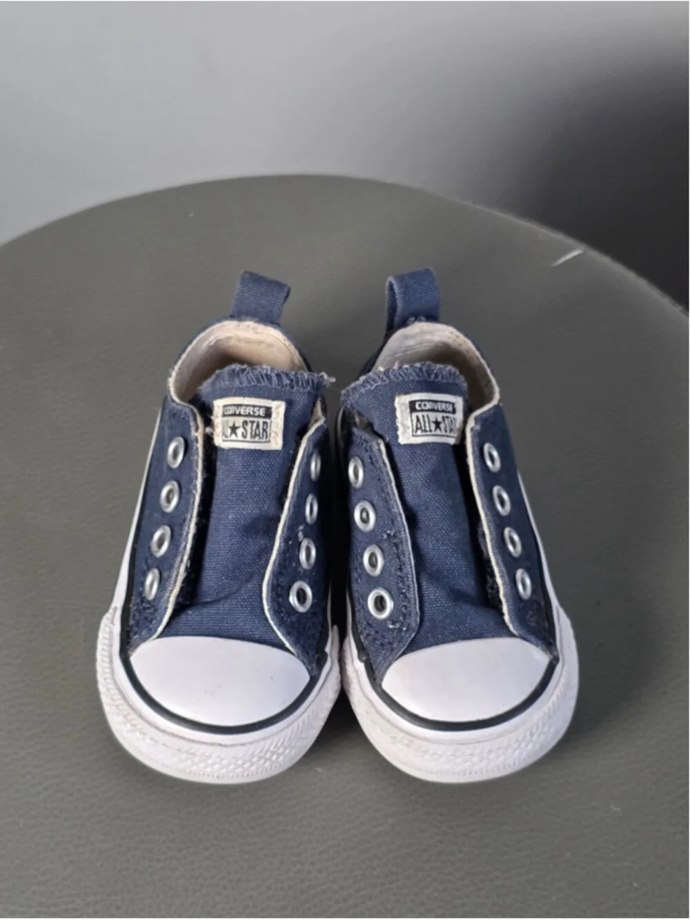 Converse Chuck Taylor All Star Slip On Toddler Sneakers Blue Canvas Shoes 4